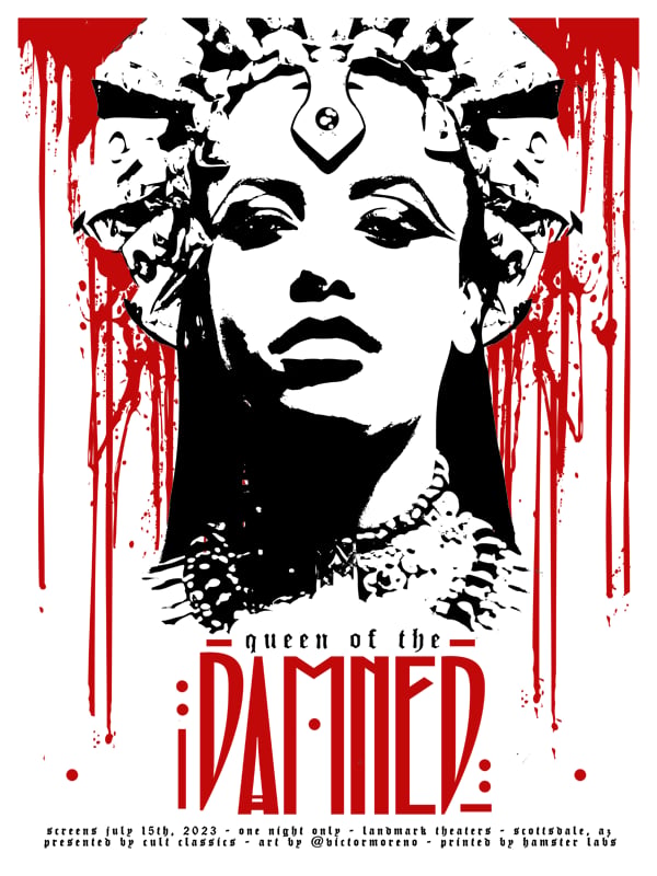 QUEEN OF THE DAMNED - 18 X 24 Limited Edition Screenprinted Poster
